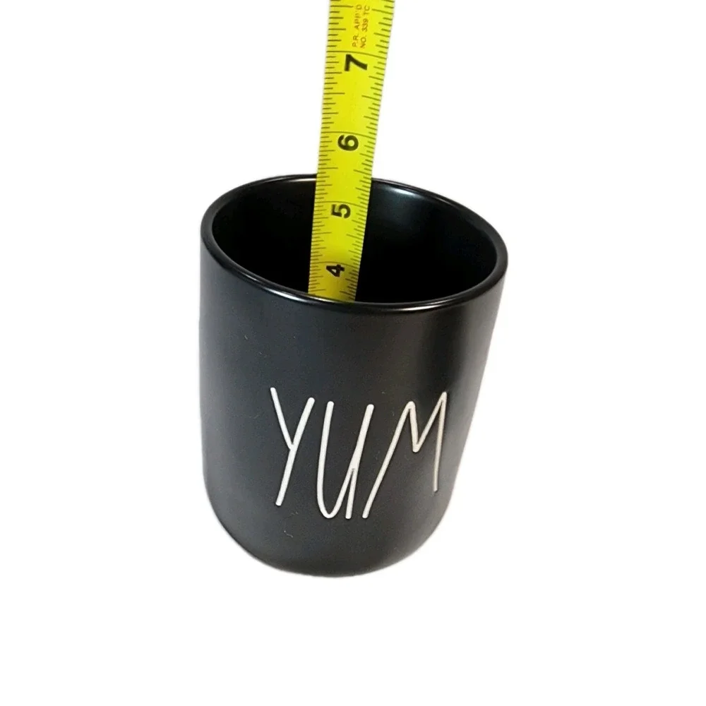Rae Dunn Black YUM Canister Small Farmhouse Kitchen Decor Magenta